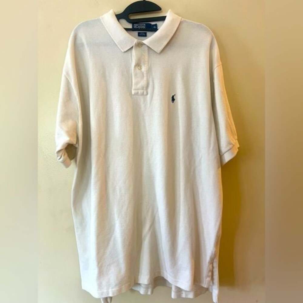 Men's XL‎ Polo Ralph Lauren 100% Cotton Herbal Milk Classic Fit Polo Shirt